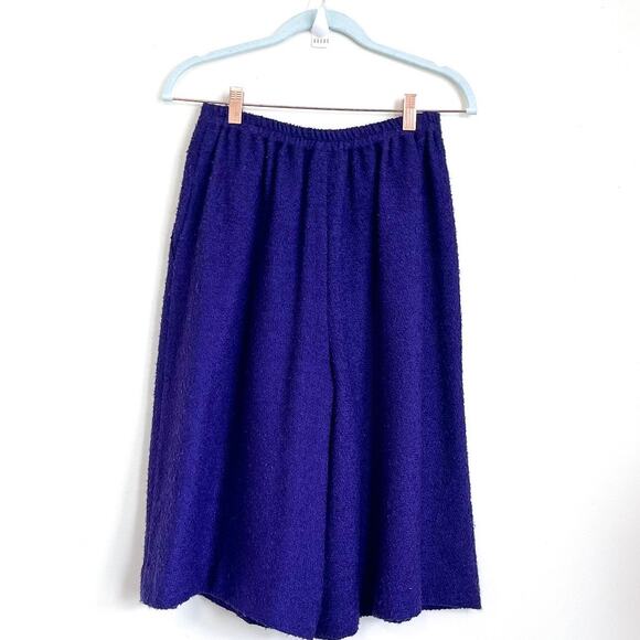 Vintage Boston Traveler Womens Gauchos Size 9-10 Purple Wide Leg Retro Culattes - Picture 2 of 9